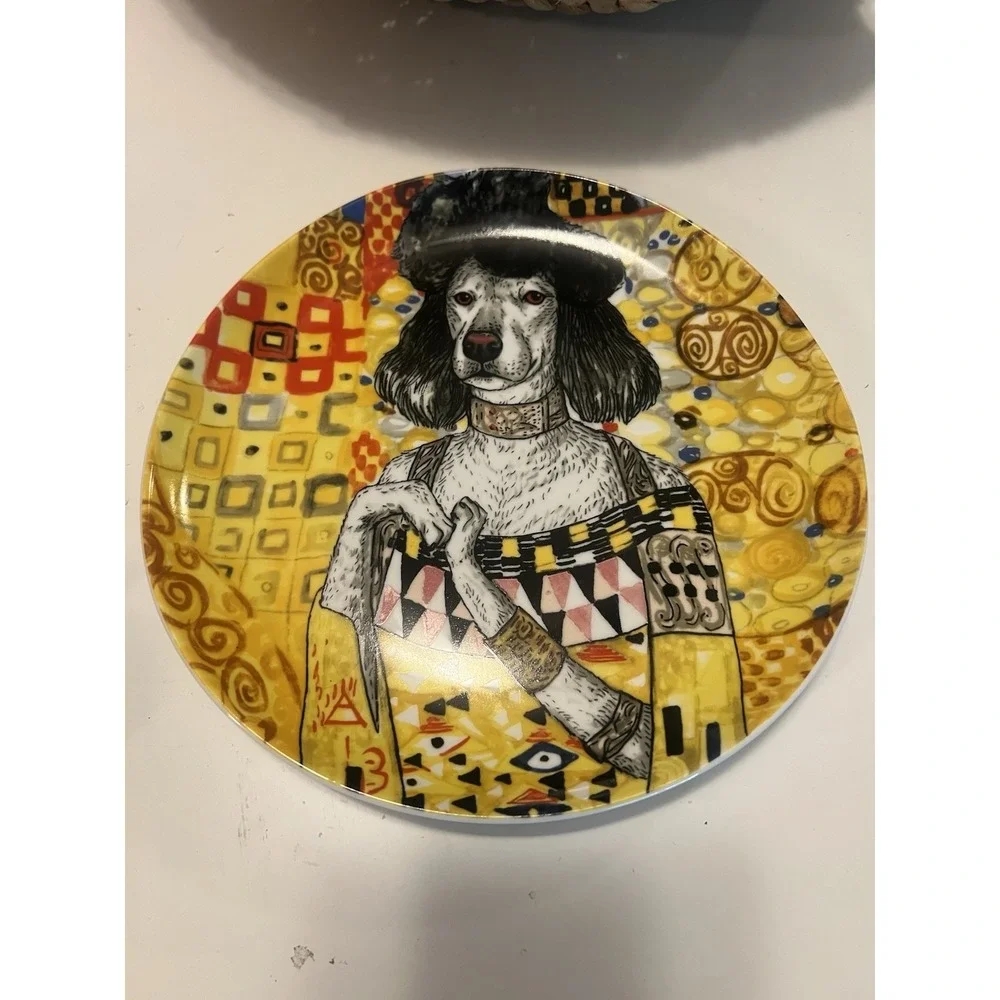 west elm rachel kozlowski dapper animal plate Works Of Art Poodle
